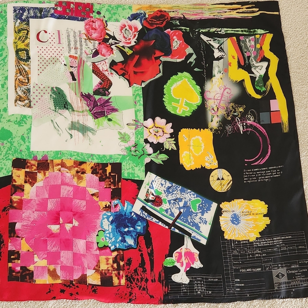 Christian Lacroix 100% Silk Scarf